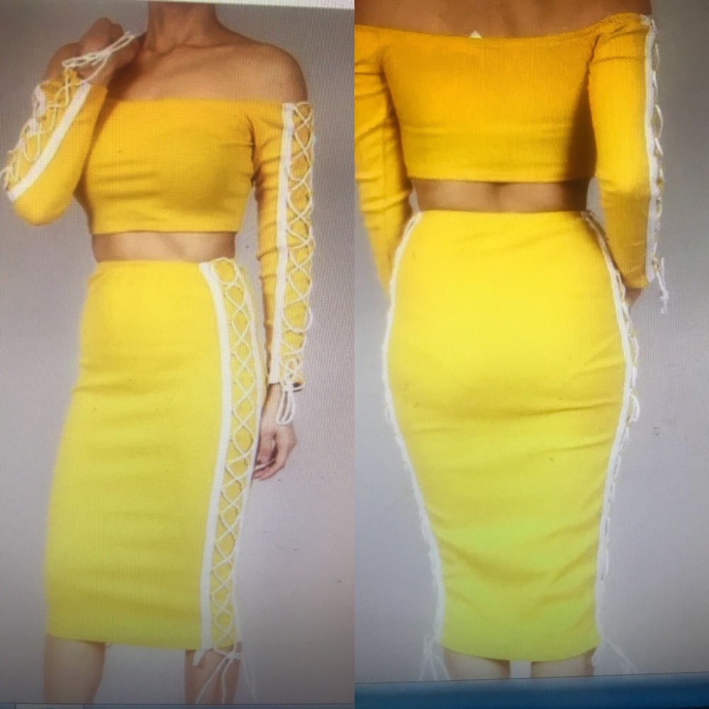 Yellow “Lemon Drop Set”  🍋🔥NOT FASHION NOVA